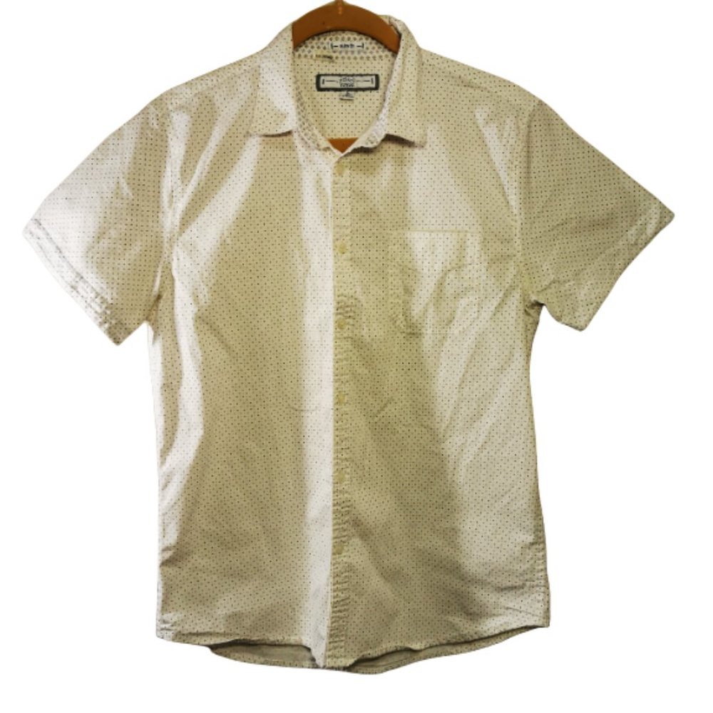 PD&C, mens polo shirt, size - Large, white& black
